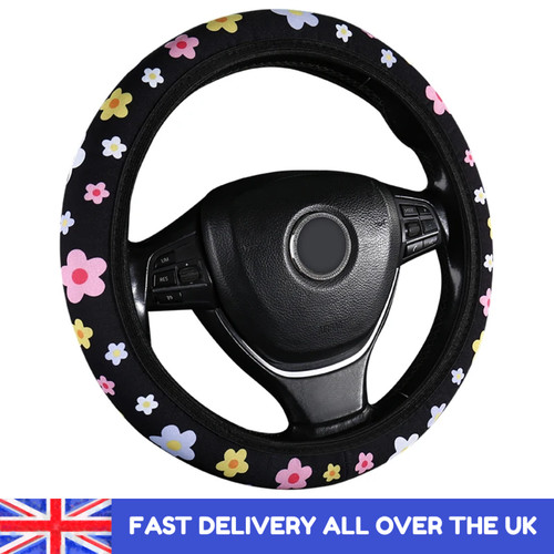 Floral car steering wheel - floral,