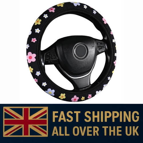 Floral car steering wheel - floral,