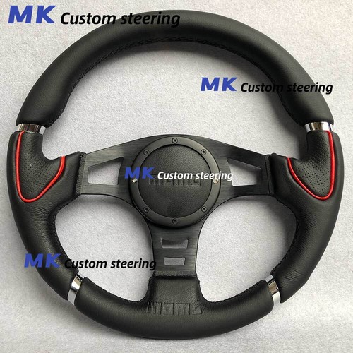 Momo black 350mm flat - black,