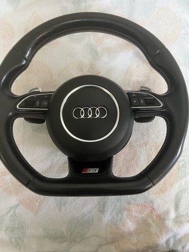 Audi steering wheel - audi, flat